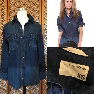 rag & bone western Kensington denim shirt size XS